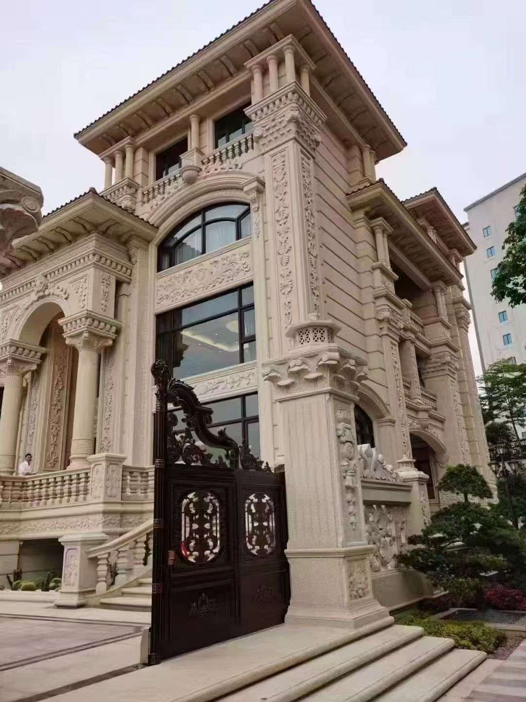 雅安黄金麻别墅外墙异形定制