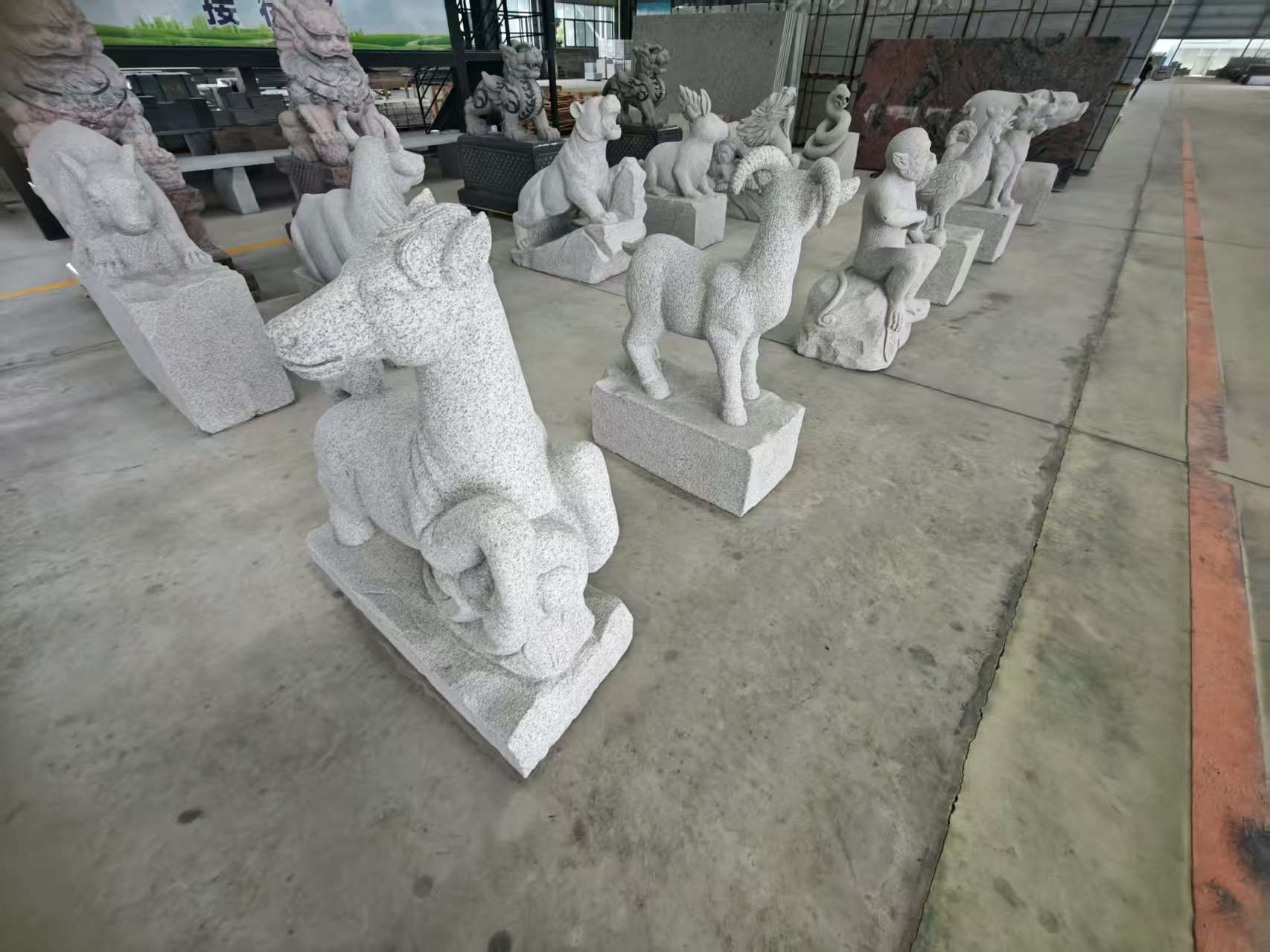 雅安芝麻白雕刻 十二生肖 异形雕刻